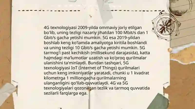 Mobil internet texnologiyalari 4