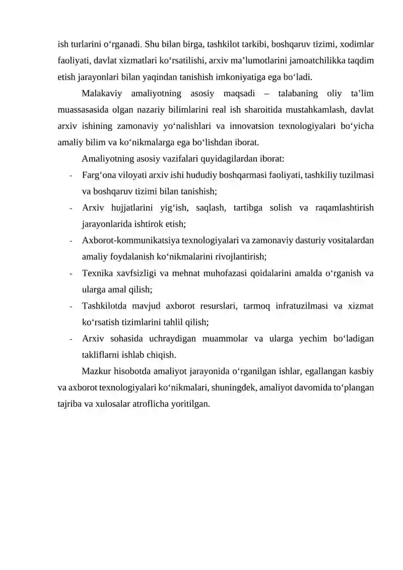 MALAKAVIY AMALIYOT HISOBOTI REJASI 4
