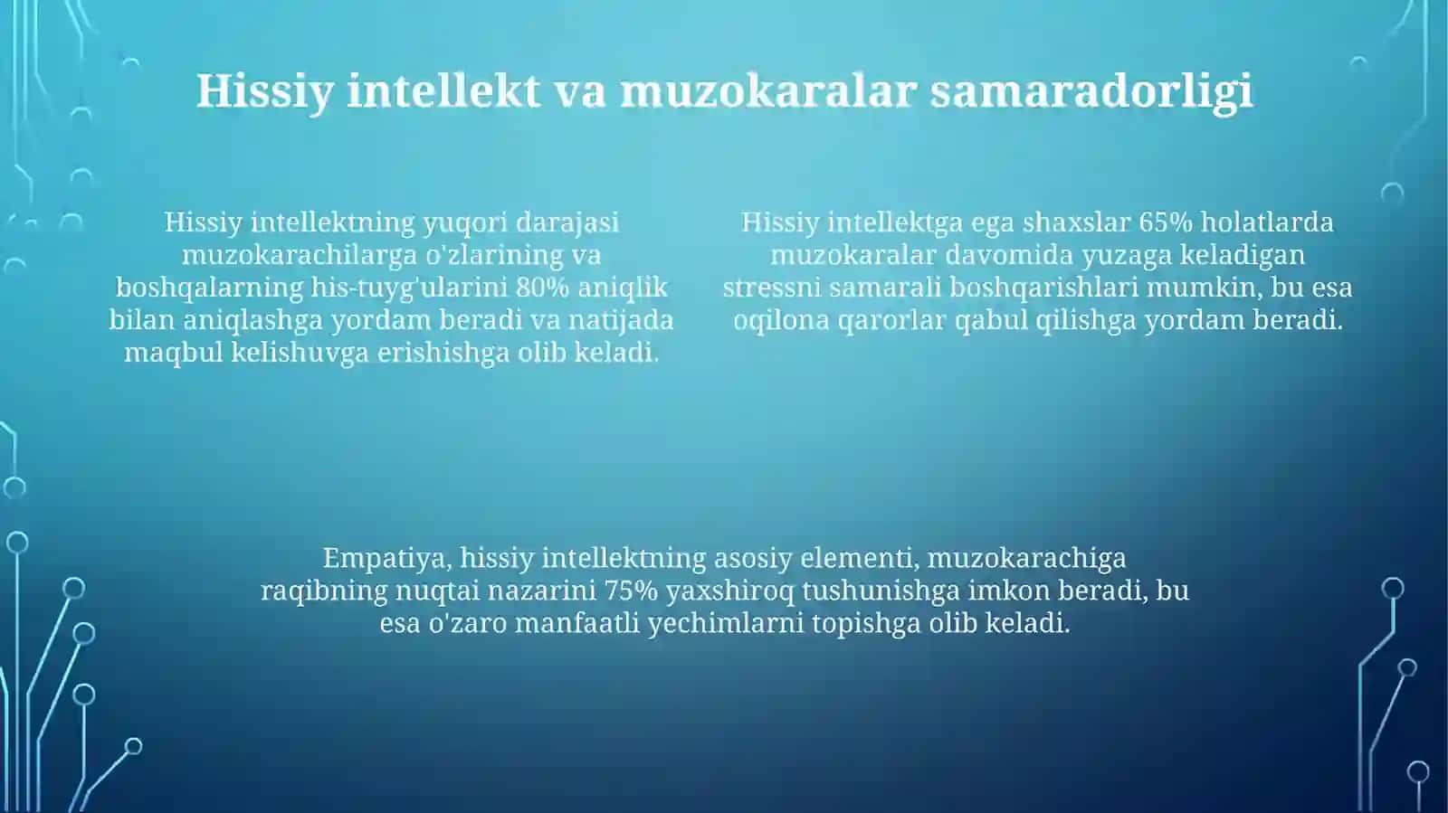 Muzokaralar olib borishning psixologik jihatlari 4