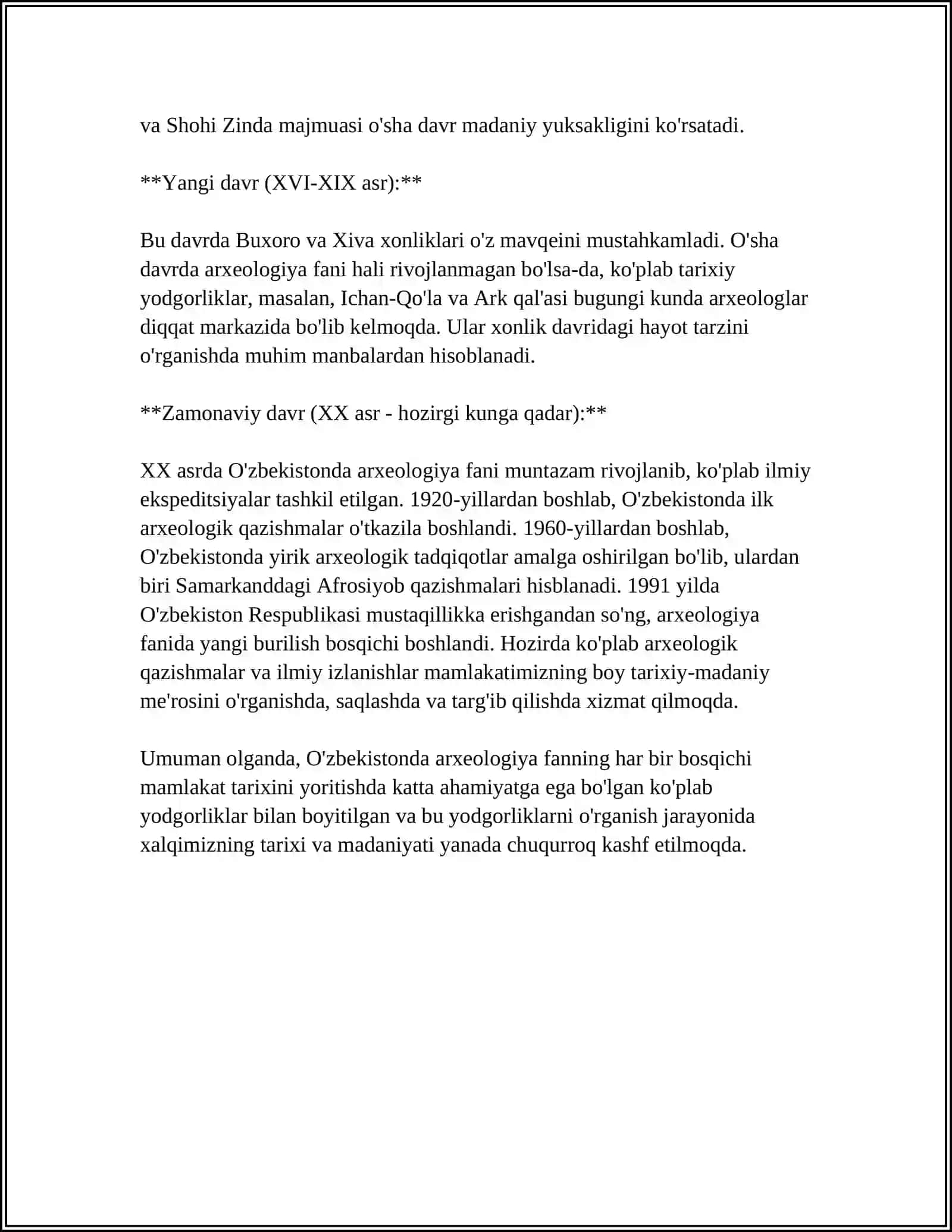 O'ZBEKISTONDA ARXELOGIYANI RIVOJLANISHI 4