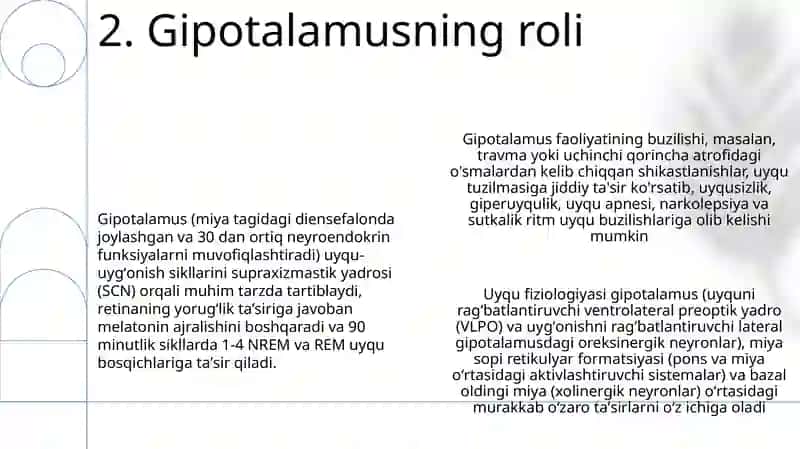 Uyqu fiziologiyasi 4