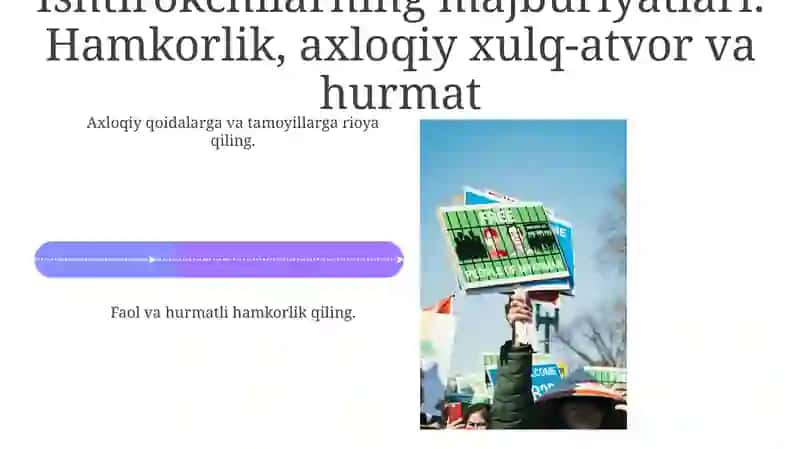 Ishtirokchilarning Huquq va majburyatlari 4