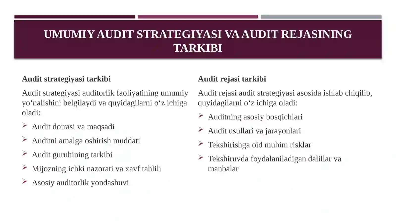 6-mavzu: auditni shakllantirish va hujjatlashtirish 4