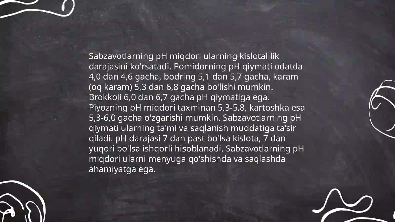 Meva-sabzavotlarning kislotaliligini aniqlash 4