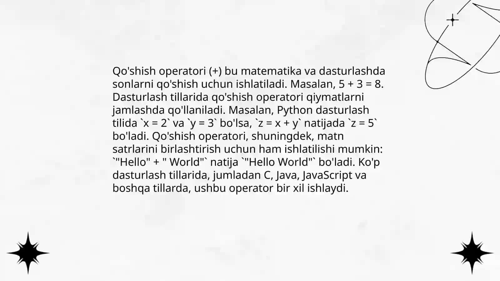 Pythonda arifmetik, mantiqiy operatorlar va ularning tadbiqi 4