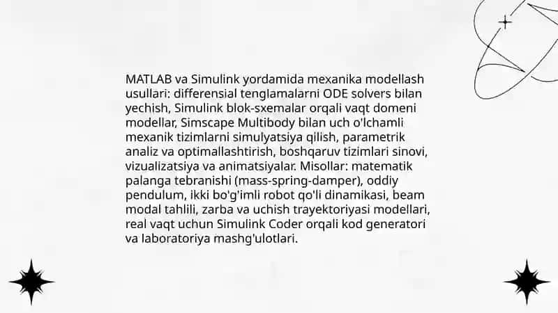Interaktiv simulatsiyalar va animatsiyalar yordamida mexanika darslarini o'tkazish 4