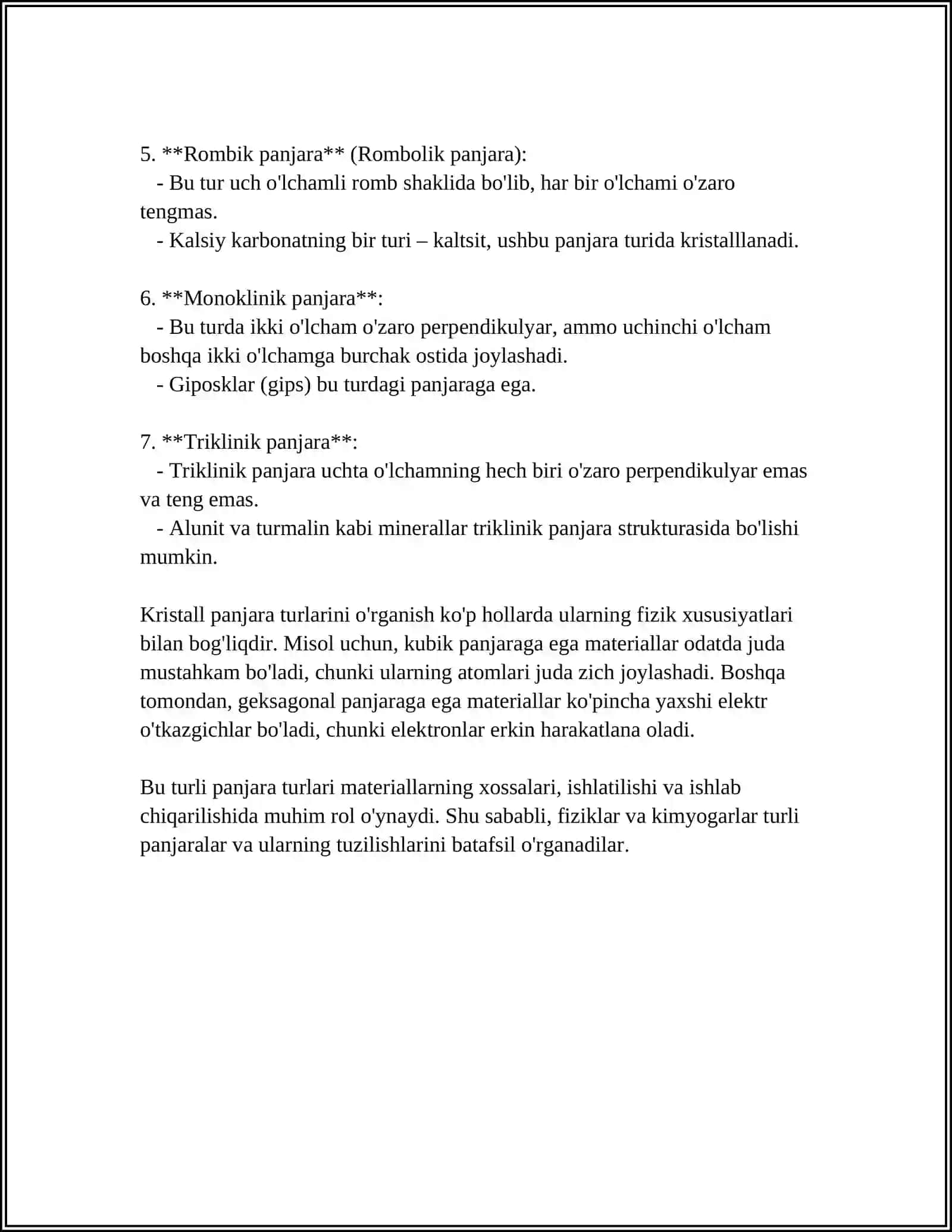 MODDALARNING KRISTALL TUZILISHI 4
