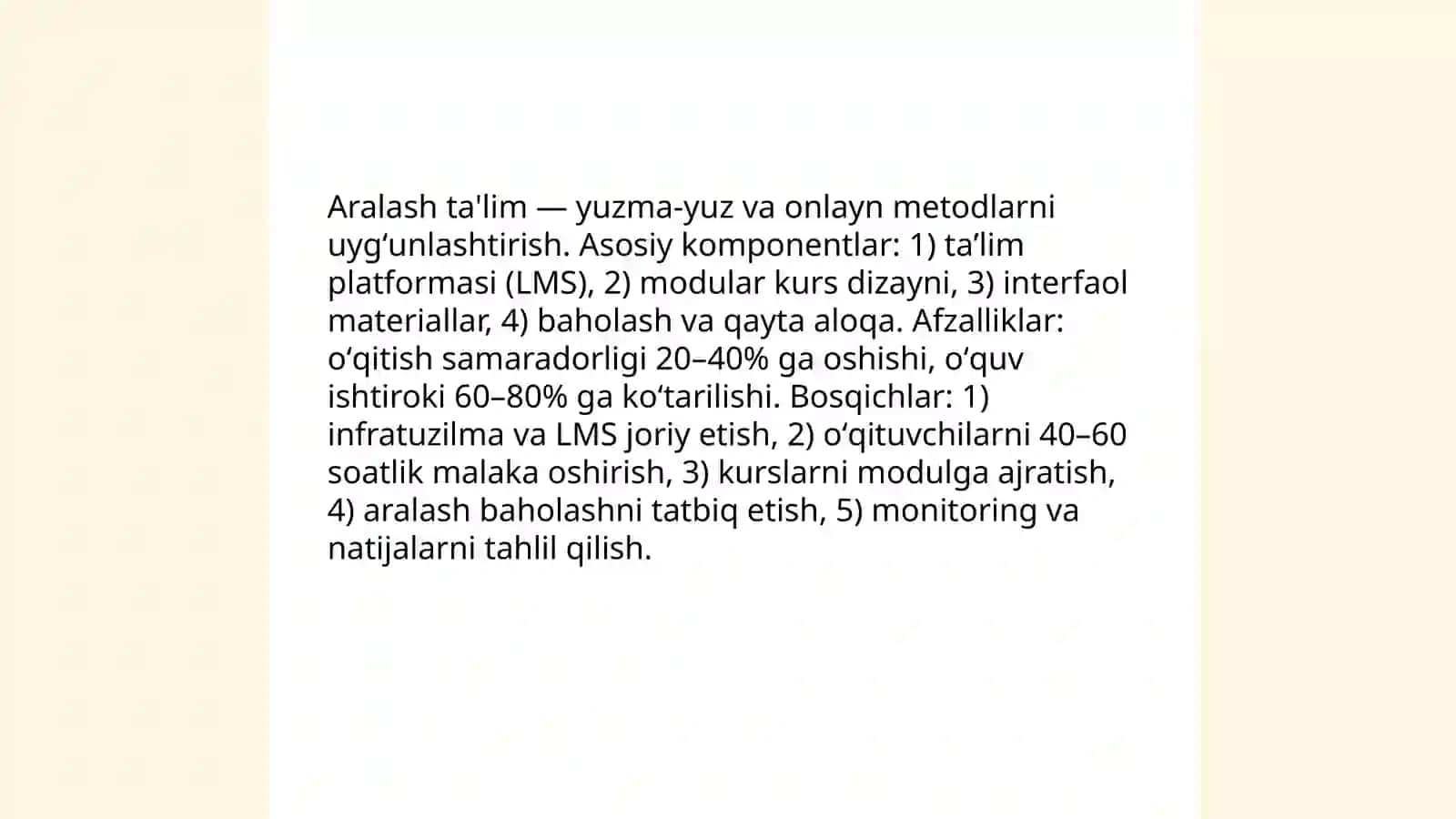 Talim jarayonini tashlik etishning innovatsion shakl metod va vositalar 4