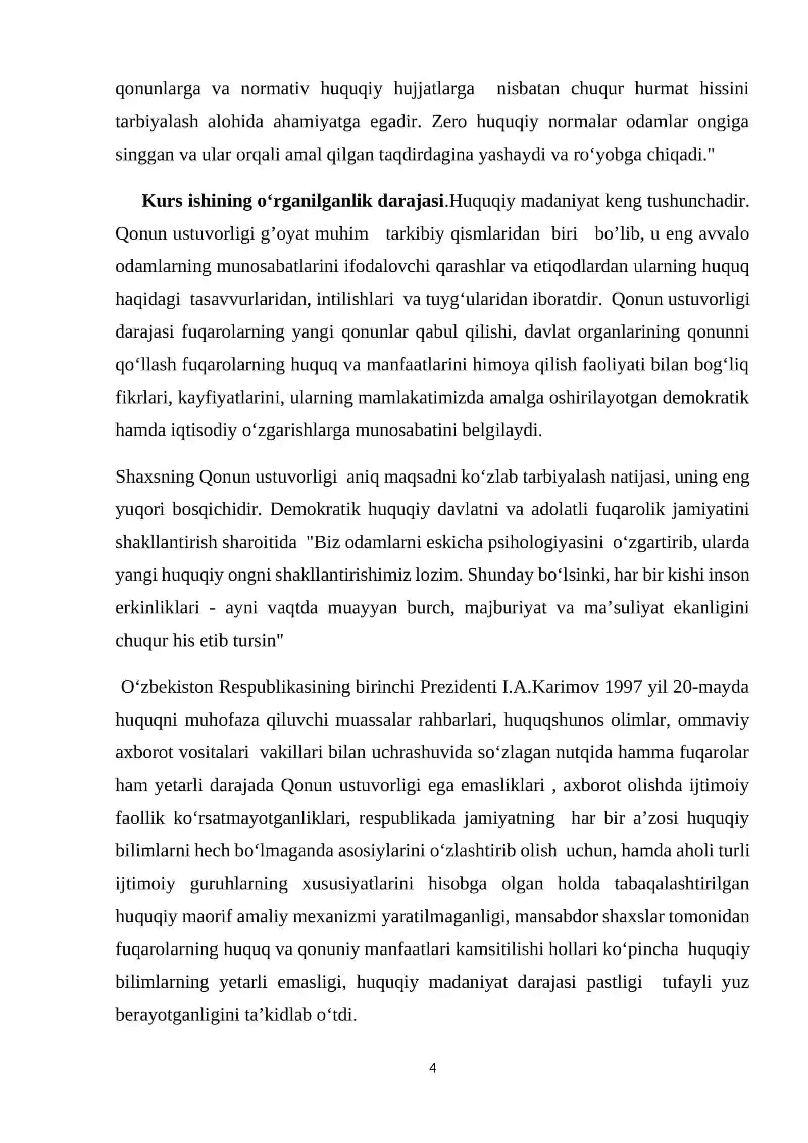 Mustaqil O’zbekistoning Konstitutsiyasi va huquqiy madaniyat 4
