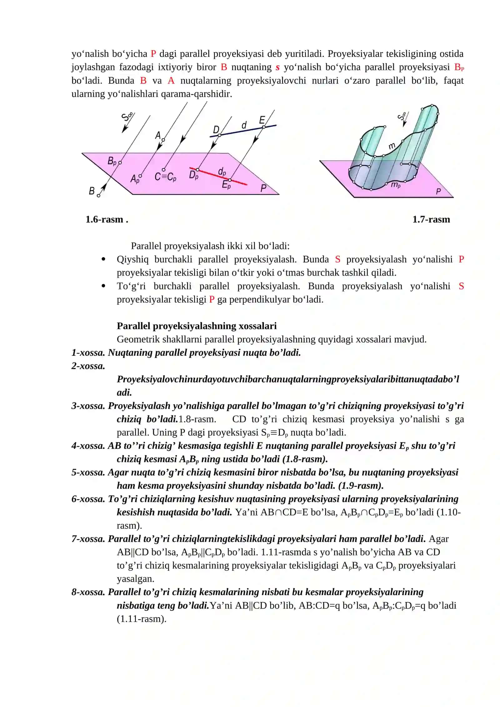 Chizma geometriya fani. Proekstiyalash metodlari. Monj metodi 4