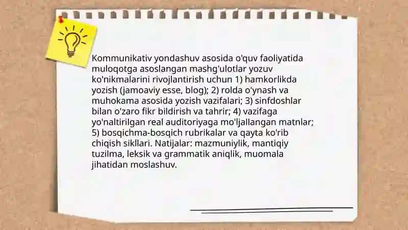 Savodxonlikni oshirishda kommunikativ yondashuvni qo'llash 4