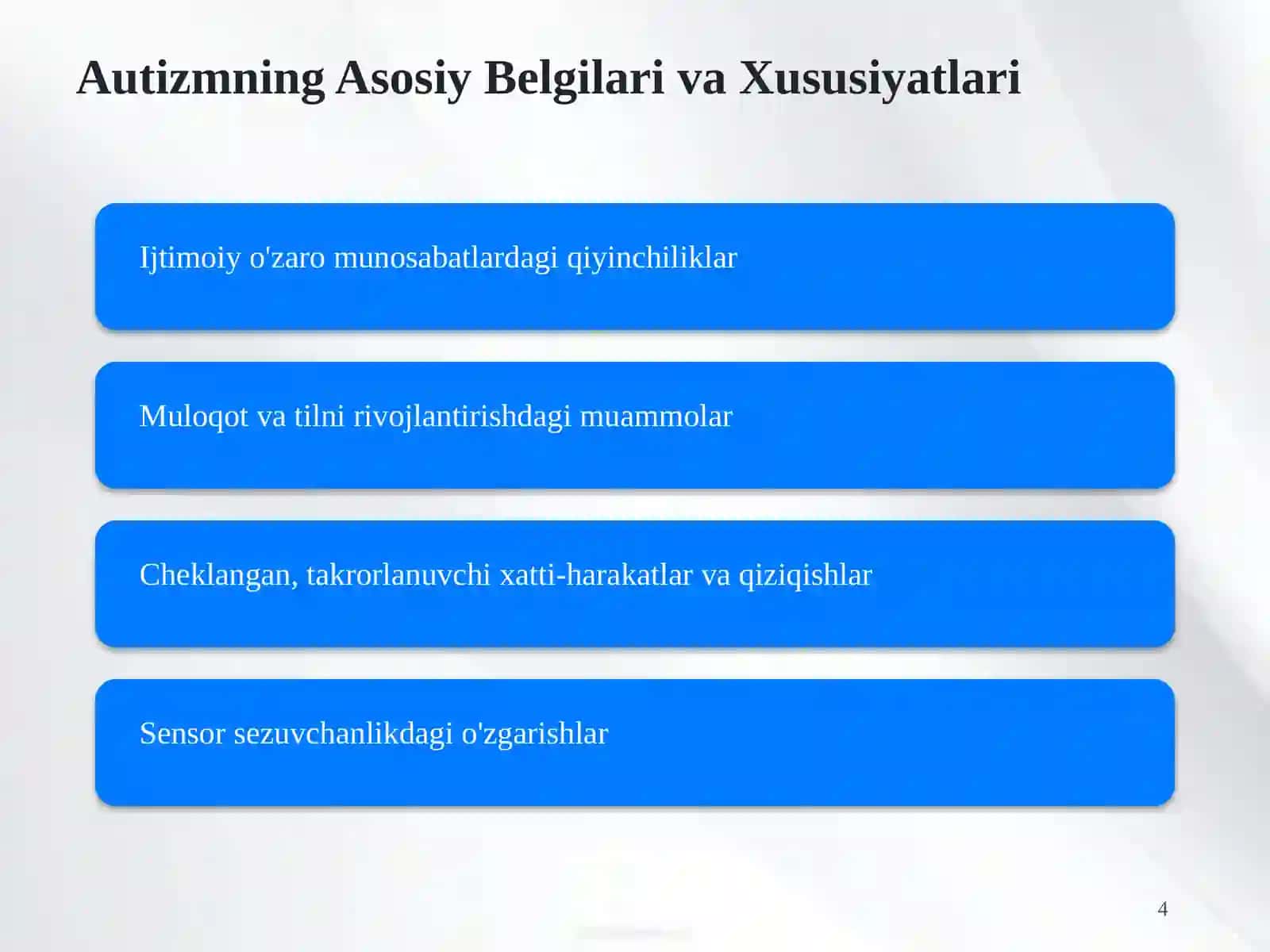 Autizmni Aniqlash Usullari: Yangi O'rganishlar va Amaliy Qo'llanmalar 4