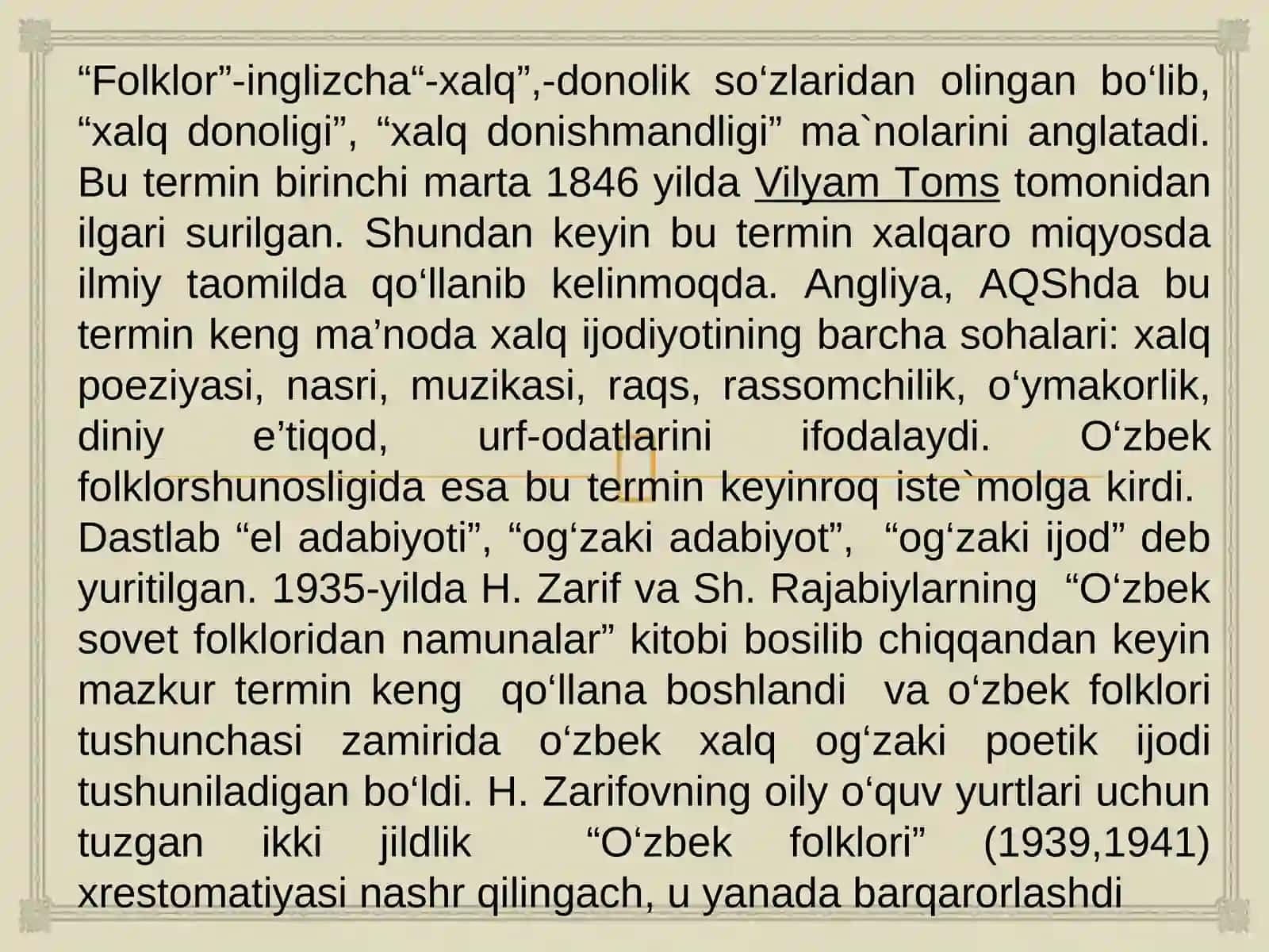 Xalq og‘zaki ijodiyotining (folklor) janr xususiyatlari 4