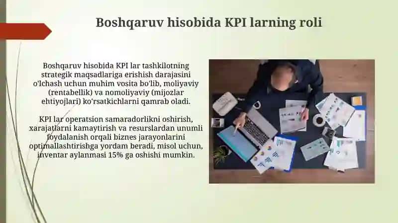 Asosiy ko'rsatkichlarni rejalashtirish va boshqarish 4