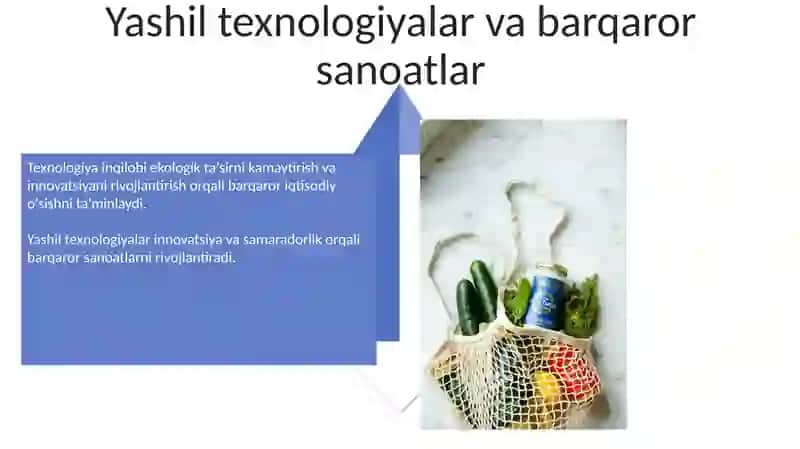 Barqarorlik Innovatsiyalari: Iqtisodiy O'sishni Hattovchi 4