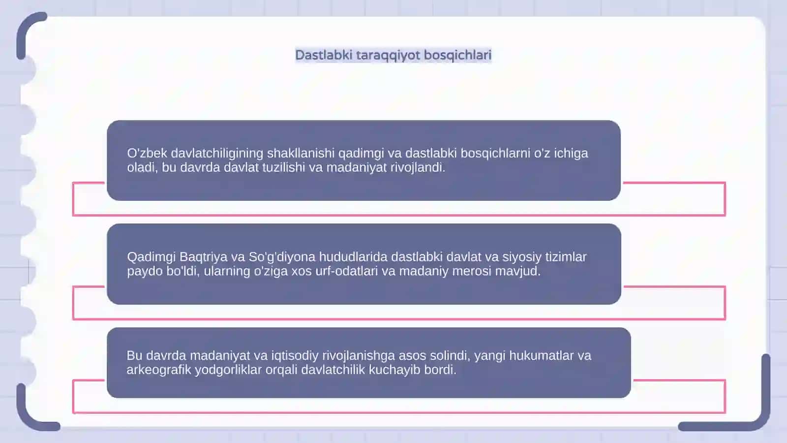 O'zbek davlatchiligining shakllanishi va dastlabki taraqqiyot bosqichlari 4