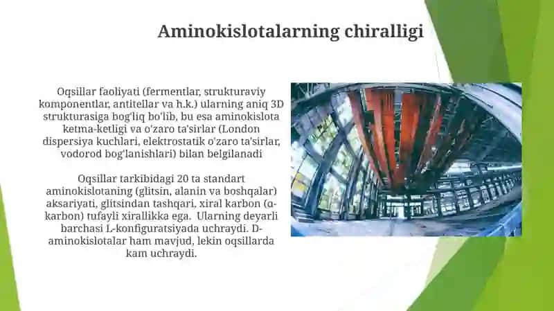 Polipeptitli aminokislatalar,tuzilishi va oqsilar 4