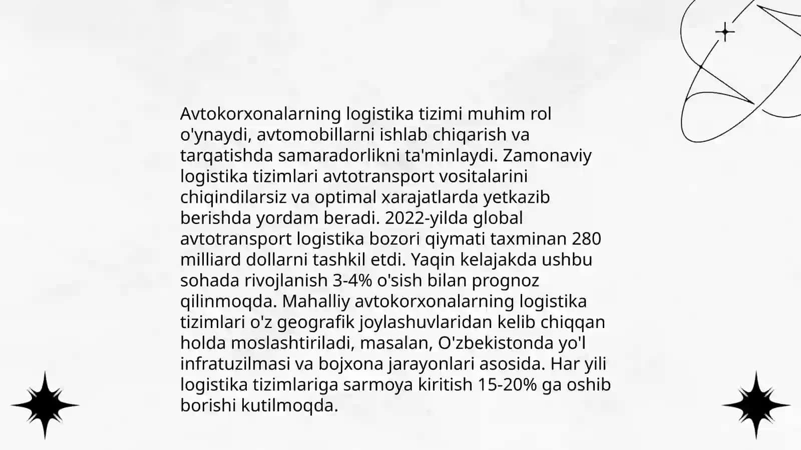 Yuk tashish marshrutlarini avtokorxonalarga optimal biriktirish 4