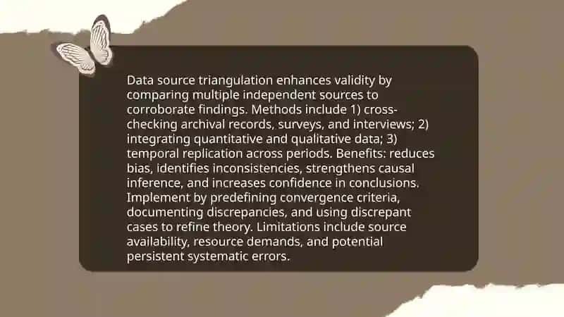 The need for triangulation of data sources 4