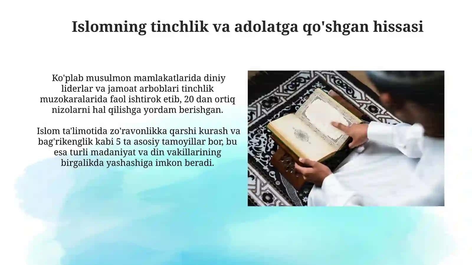 Islomiy qadriyatlar va maʼrifatning hozirgi davrdagi ahamiyati 4