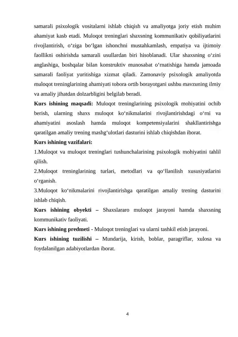 Muloqot treninglari 4