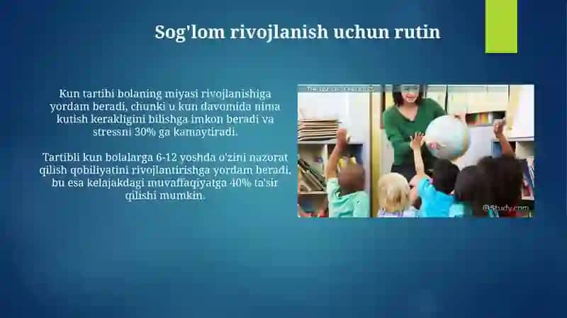 Kun tartibi bolalar uchun 4