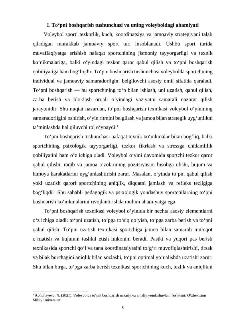 Voleybol o‘yinida to‘pni boshqarish 4