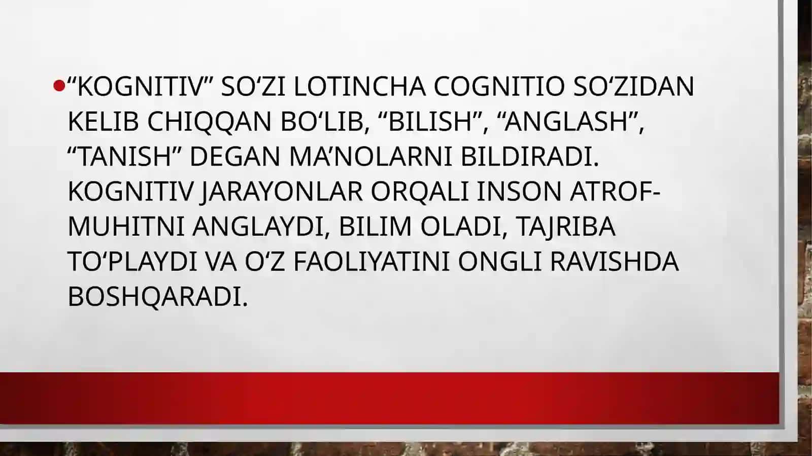 Kognitiv jarayonlar buzilishlari 4