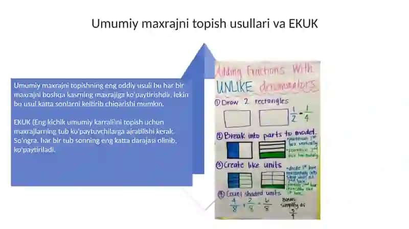 Umumiy Maxrajga Keltirish 4