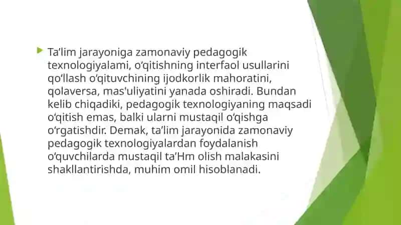 Ta'lim Menejmentini O‘qitishda Foydalaniladigan Mustaqil Ish Turlari va Ularning Samaradorlik Darajasi 4