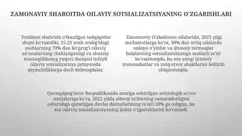 Oilaviy Sotsializatsiya va O'ziga Xos Xususiyatlari 4
