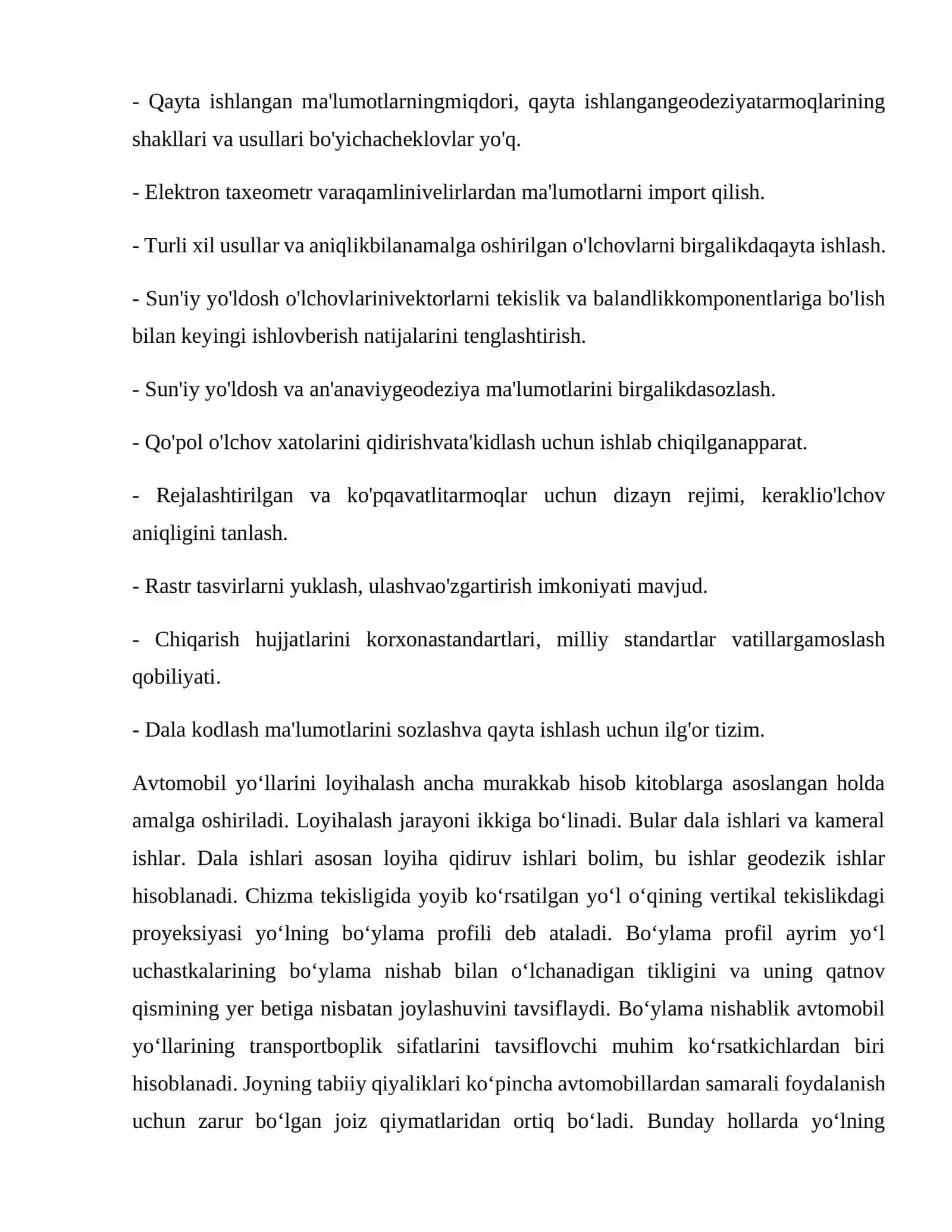 Dala ishlarining geodezik tashkili 4