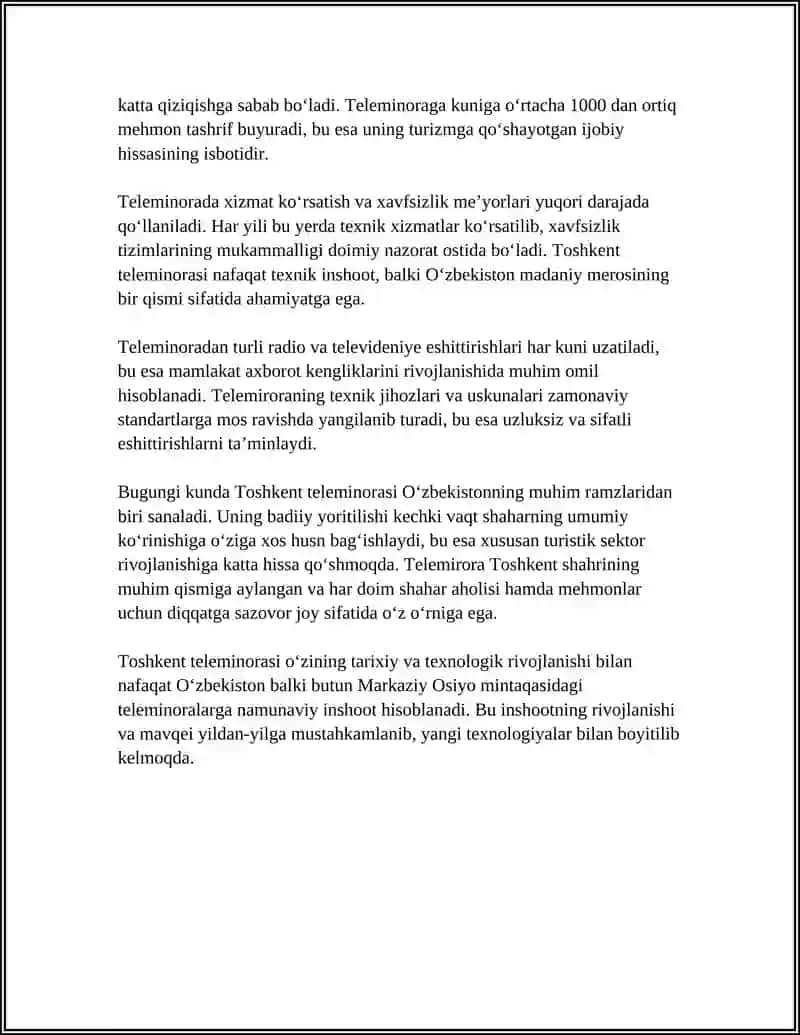 Toshkent teleminorasi 4