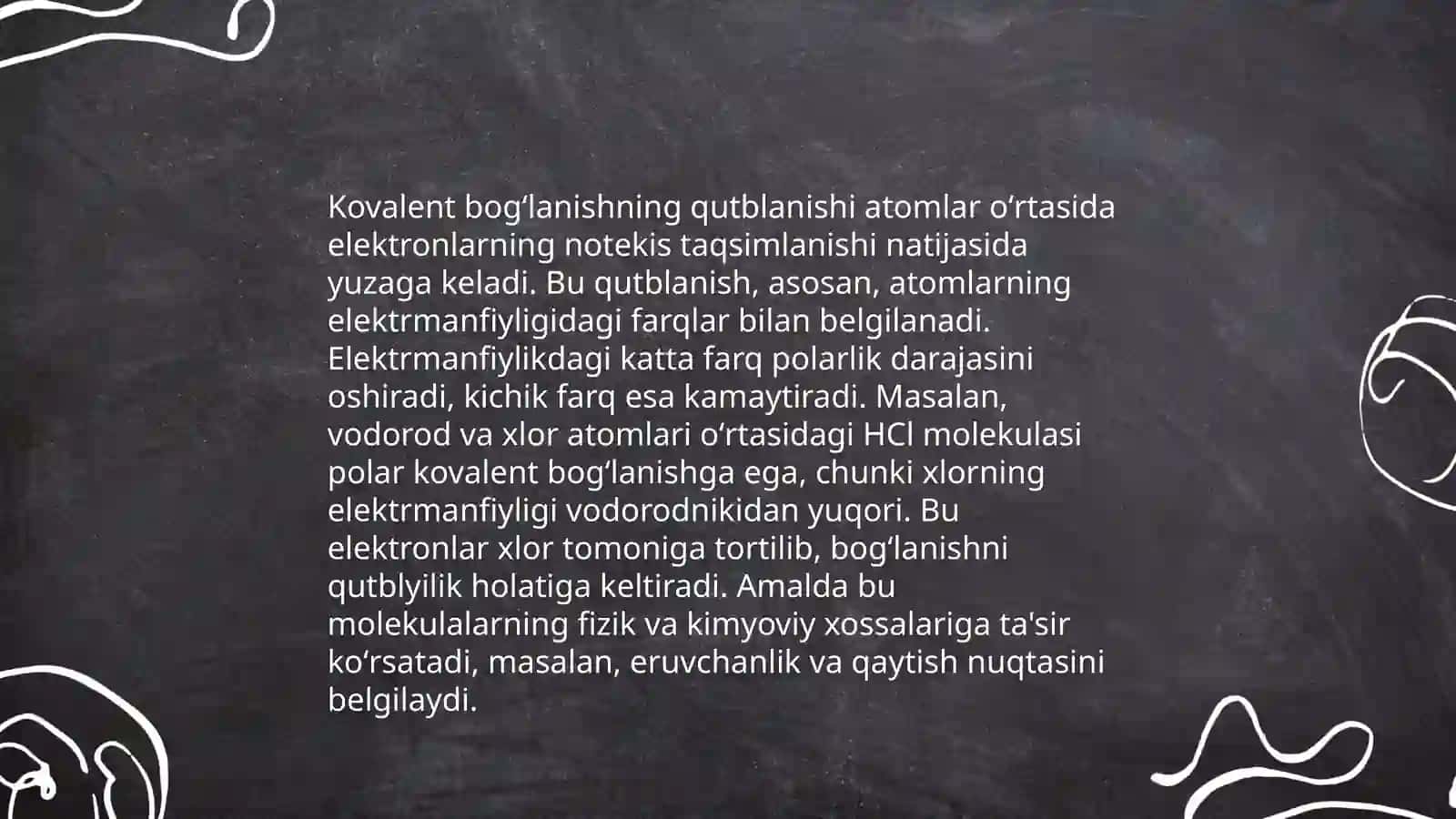 Kovalent bogʻlanishning turlari va Atom orbitallar metodi.Gibritlanish va uning turlari 4
