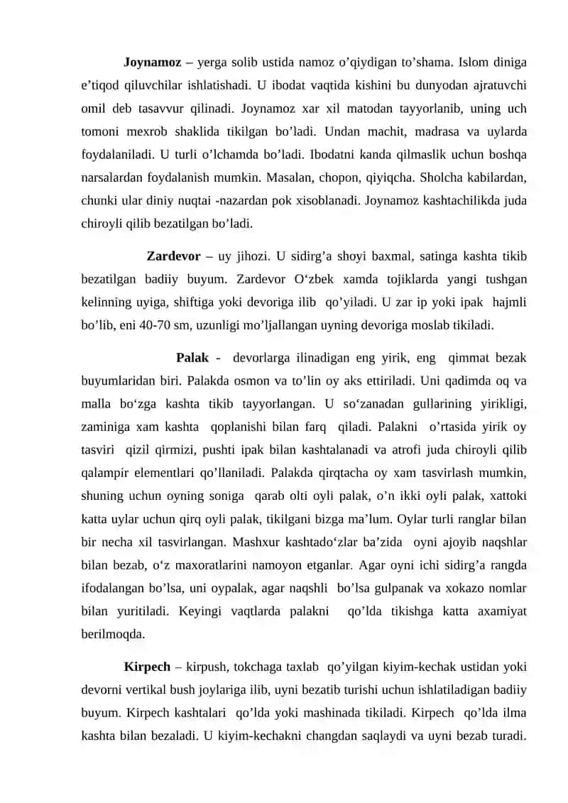 Kashtachilak tarixi va tayyorlash texnologiyasi 4