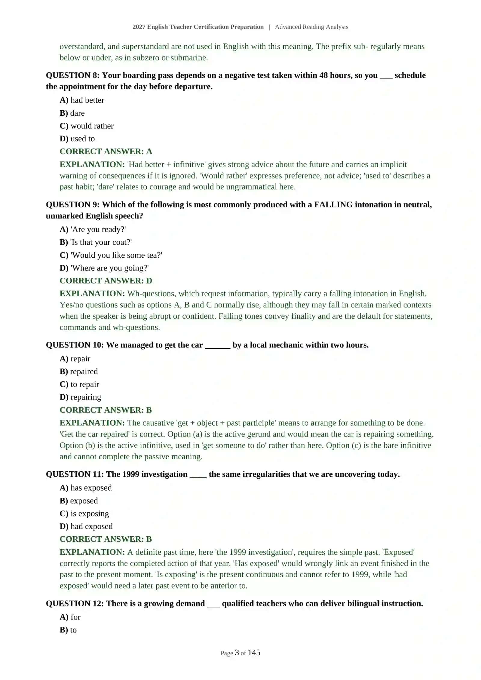 Advanced Reading Analysis 4