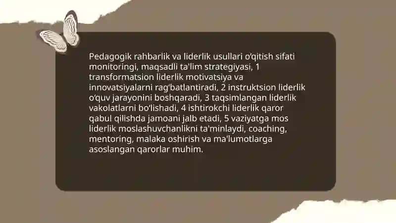 Strategik rejalashtirish va Ta'lim muassasasi rivojlanishi 4