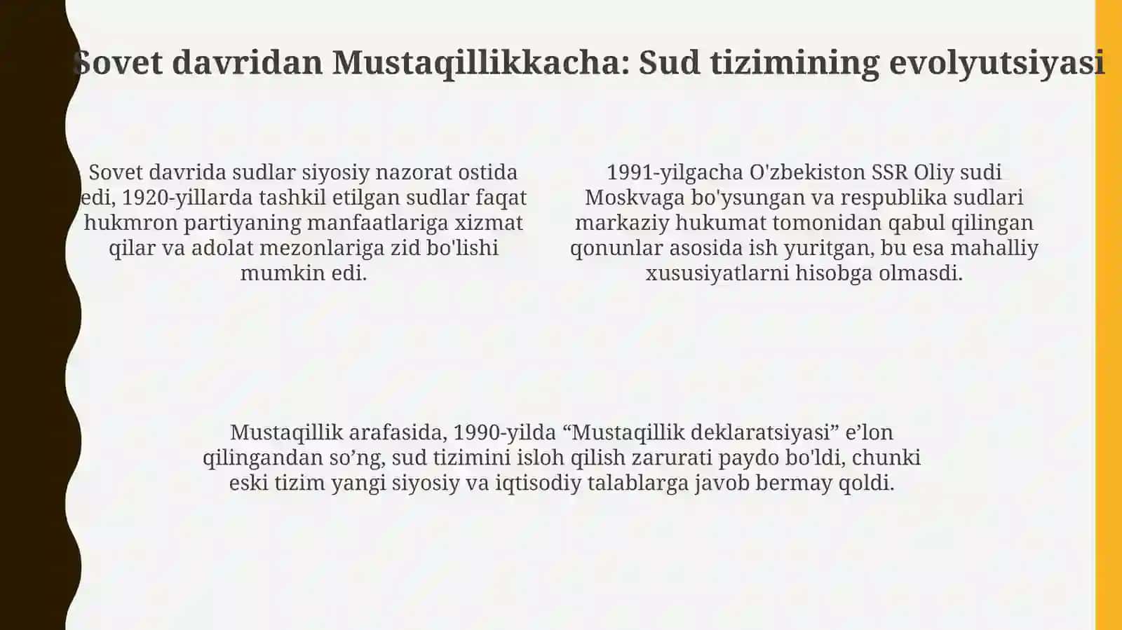 Oʻzbekiston Respublikasi Oliy sudishakllanishigenezi 4