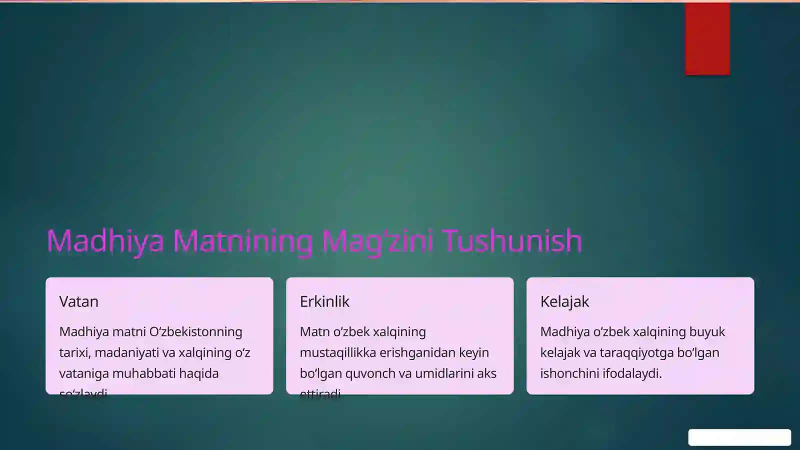 O'zbekiston Madhiyasi milliy g'urur ramzi 4
