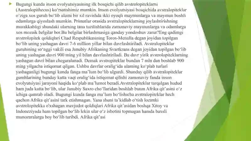 Inson evolutsiyasi 4