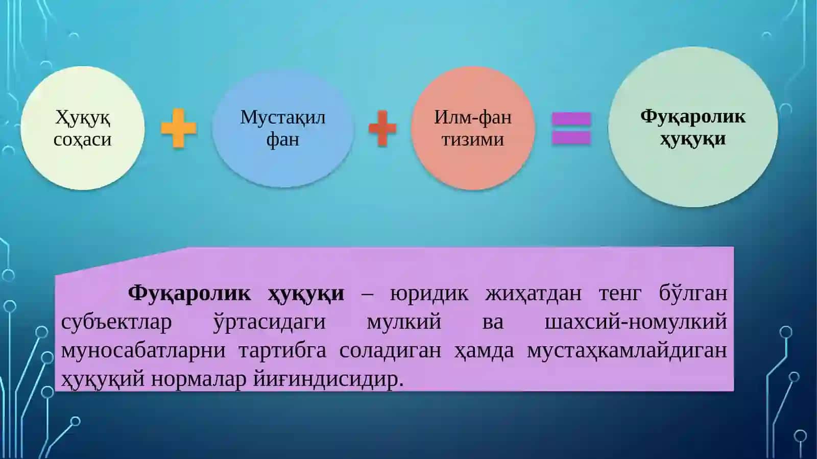 Фуқаролик ҳуқуқи фанига кириш 4