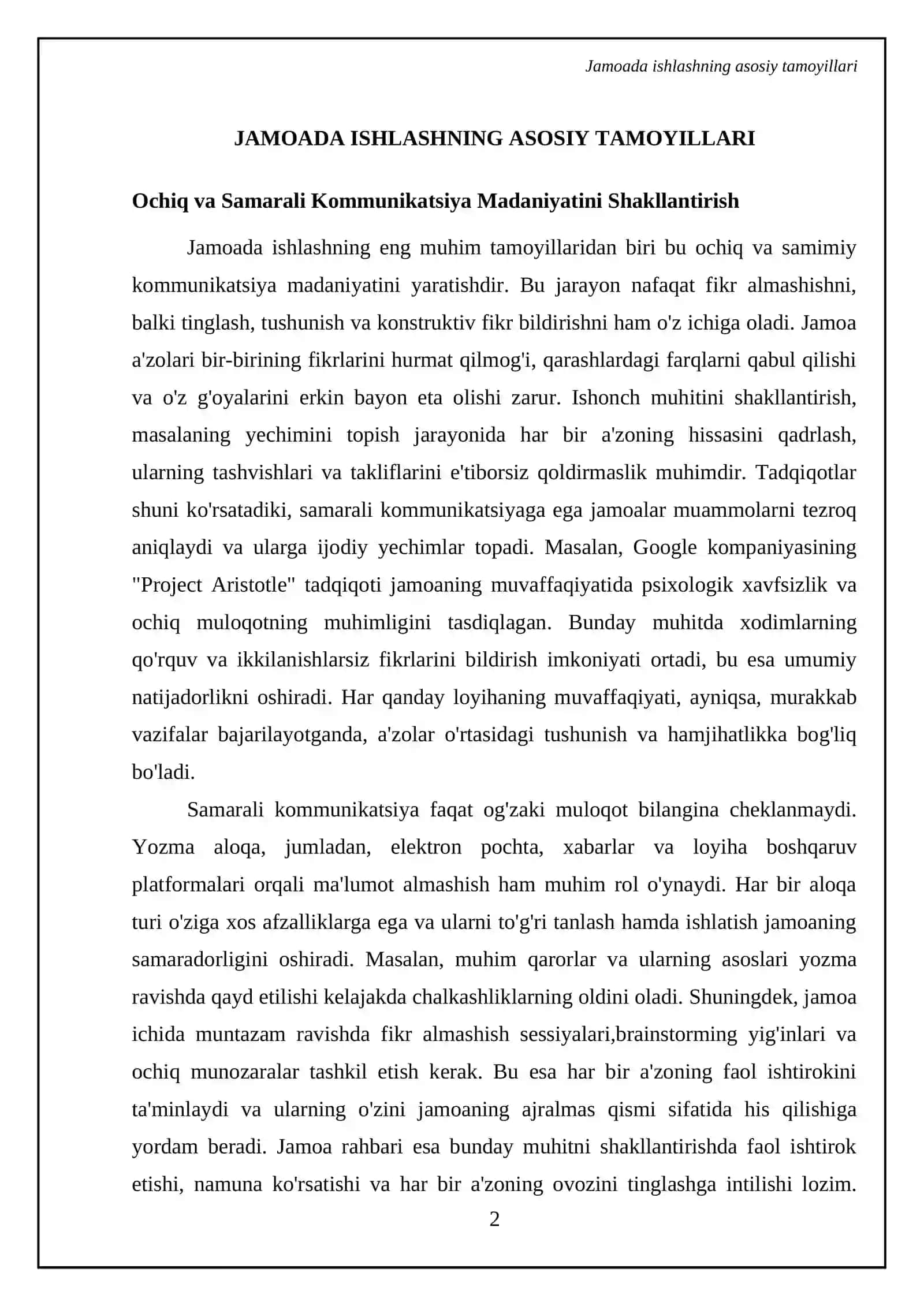 Jamoada ishlash (teamworking) va uning afzalliklari 4
