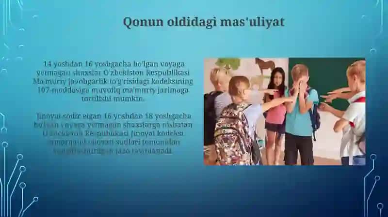 Voyaga yetmaganlarning majburiyatlari 4
