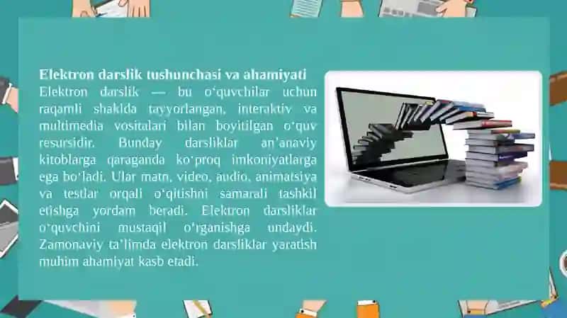Elektrondarslik yaratish 4