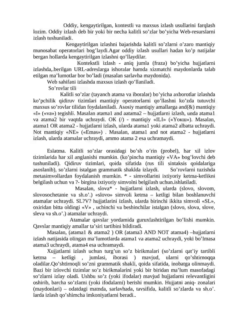 Internetda axborot izlash 4