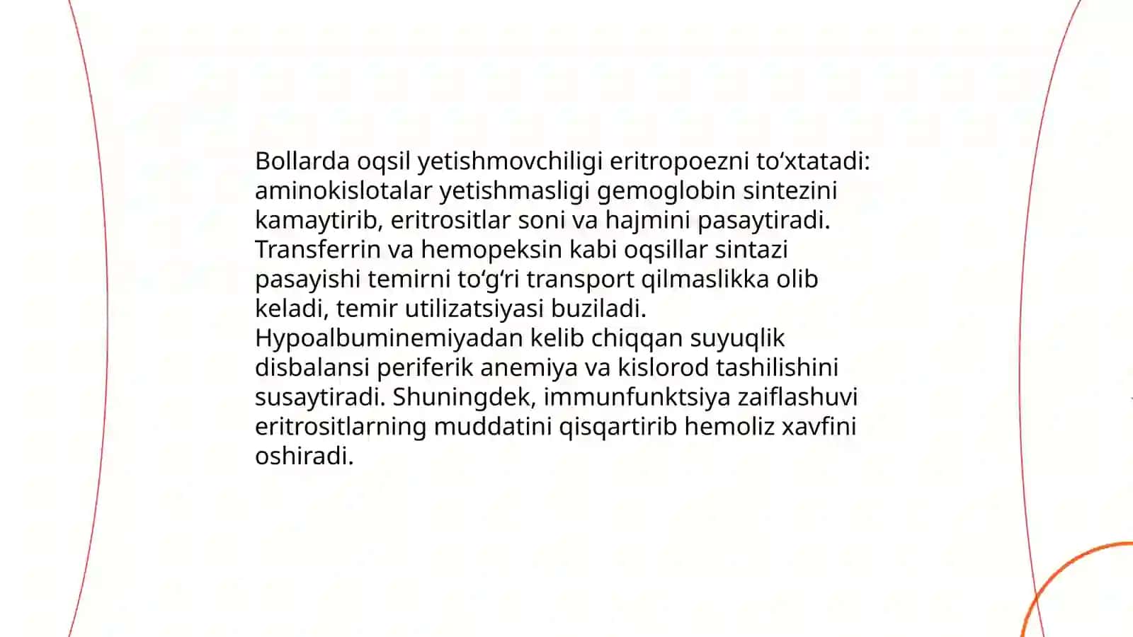 Bollarda animiyalar temir oqsil vitaminlar yetishmovchiligi animiyalar etyalogiyasi patagrnezi 4