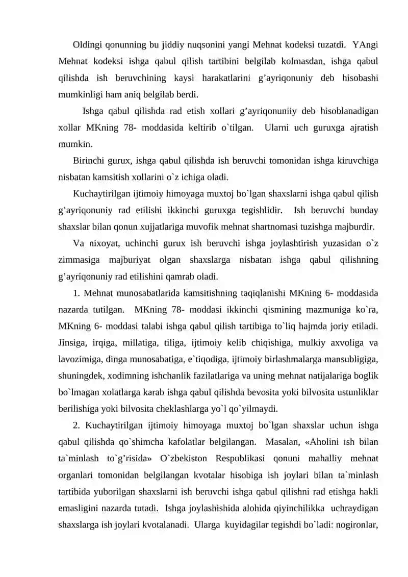 Mehnat Shartnomasi Tuzish Tartibi 4