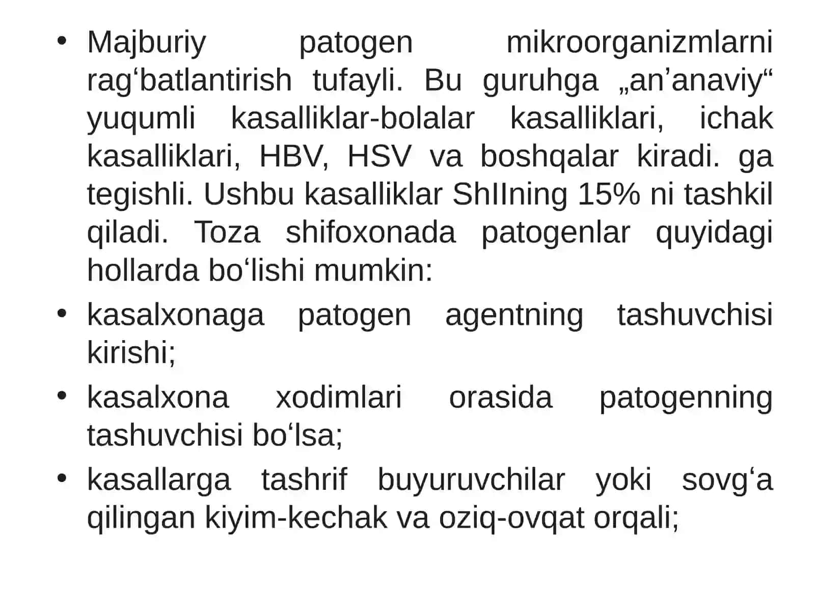 gospital infeksiyalar manbai, tarqalish yo'llari 4