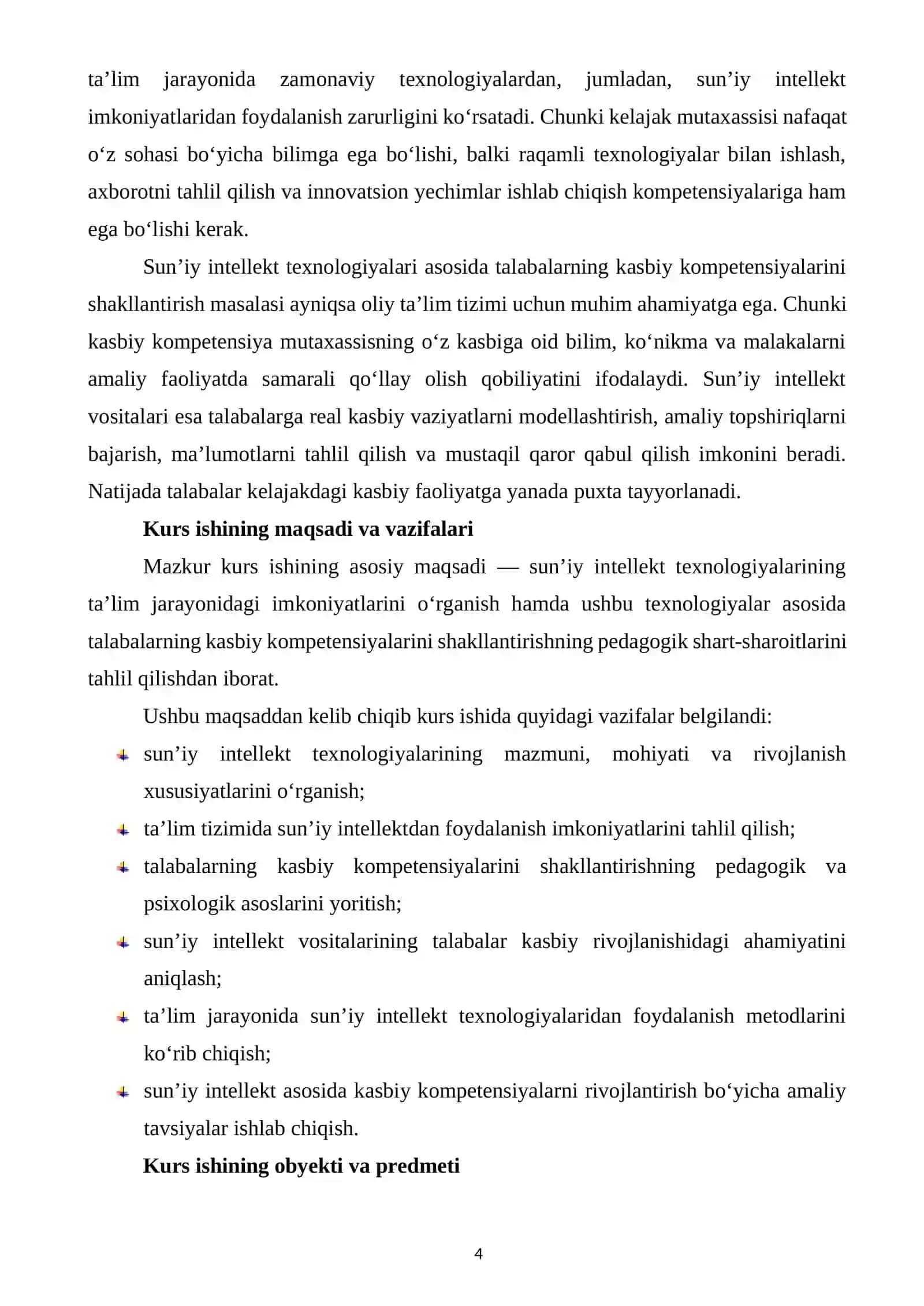 SUN'IY INTELLEKT TEXNOLOGIYALARI ASOSIDA TALABALARNING KASBIY KOMPETENSIYALARINI SHAKLLANTIRISH 4