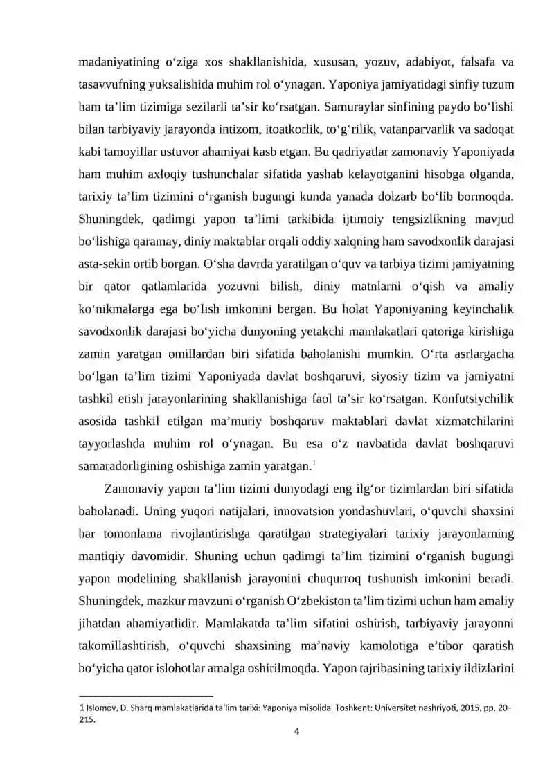 Yaponiya talim tizimi 18-asrgacha bolgan davr 4
